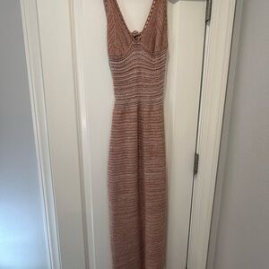 Torn by Ronny Kobo Striped Knit Maxi Dress